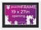 White Wood Puzzle Frame Kit with Glue Sheets, Black Mat, Backing, UV Acrylic - Available in 20 Popular Sizes